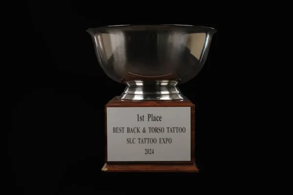 1st Place · Best Back & Torso Tattoo, SLC TATTOO EXPO 2024, won by ELEMENT TATTOO in San Antonio