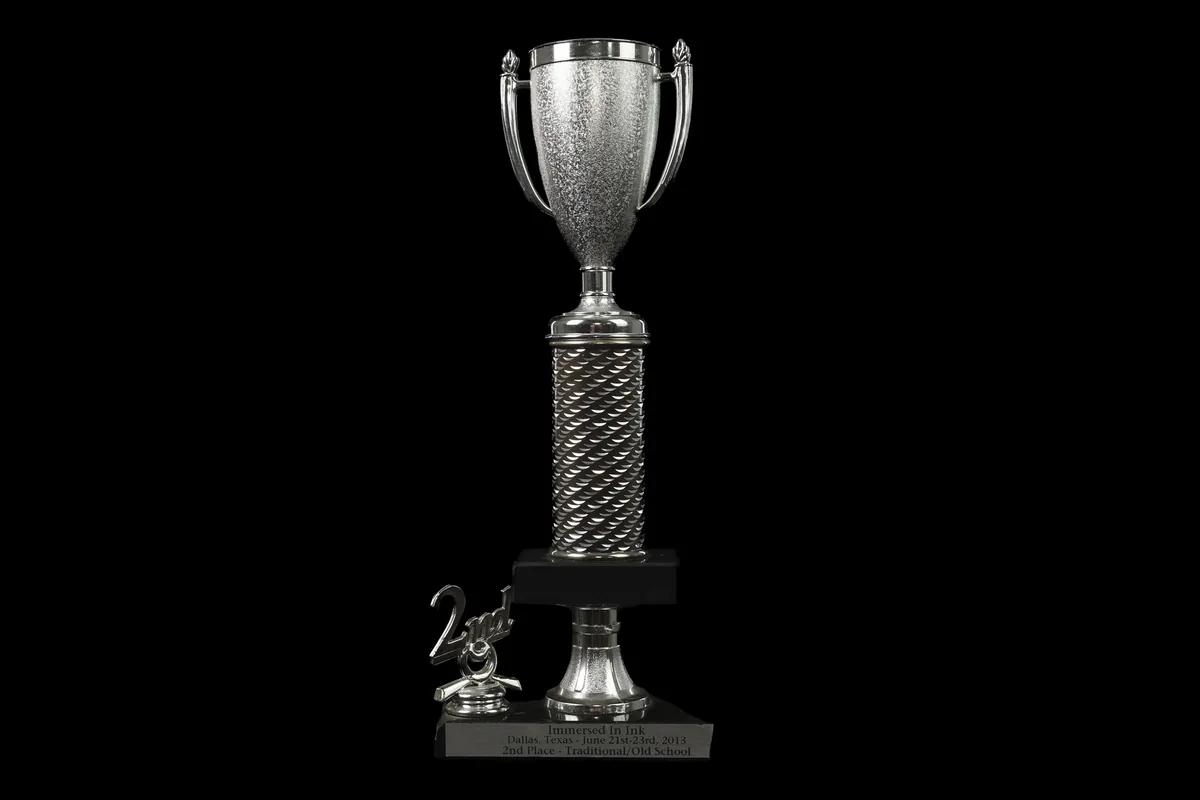 2nd Place — Traditional / Old School trophy — Immersed in Ink, 2013
