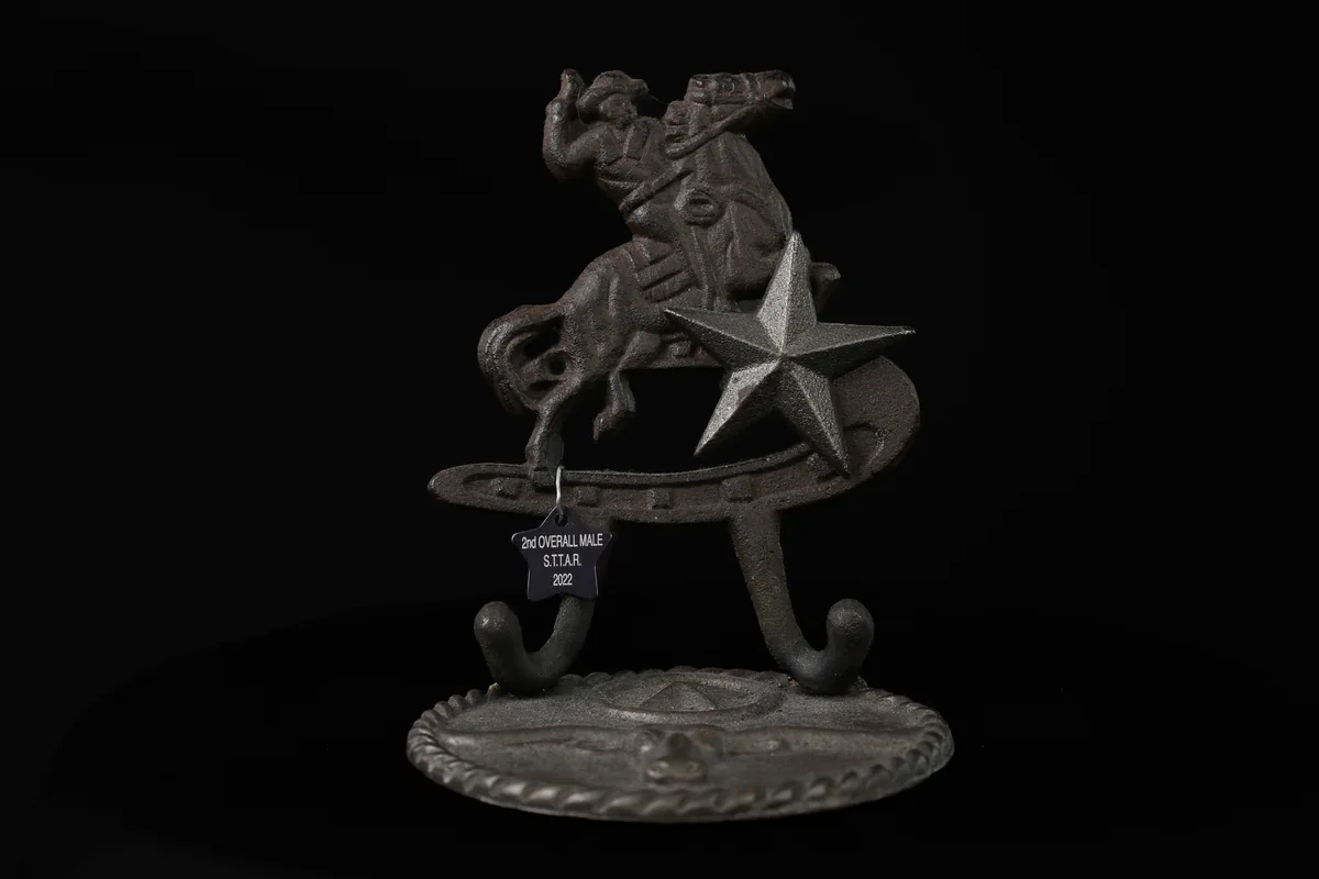 2nd Place — Overall Male trophy — Star of Texas Tattoo Art Revival, 2022