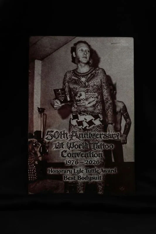 Honorary Lyle Tuttle Award · Best Bodysuit, 50TH ANNIV. WORLD TATTOO CONVENTION 2026, won by ELEMENT TATTOO in San Antonio