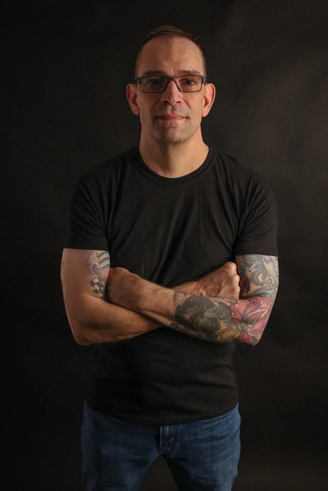 Brian Pittman, tattoo artist at Element Tattoo